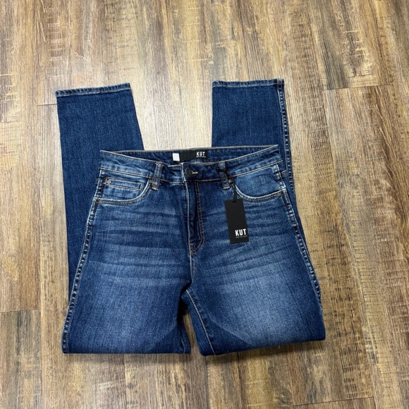 Kut from the Kloth Denim - Kut From The Kloth Catherine Fab Ab Boyfriend Jeans 2 High Rise Dark KP1477MA2